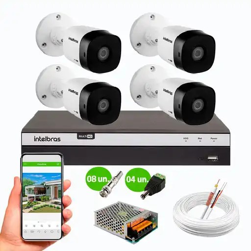 Conheça nossos planos Kit com 4 câmeras full HD 1080p Conheça nossos planos para Aluguel de CfTV