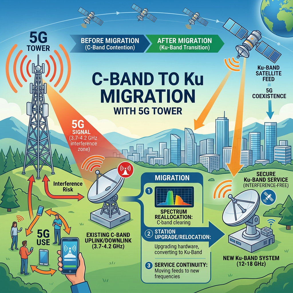 Com o 5G agora as parabolicas vão migrar para banda ku, oque muda?